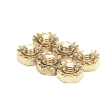 Manitowoc 8-32 Brass Hex Nut W/Lw Pkg/6 Pk 5429139